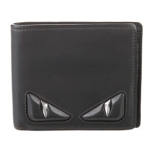 Fendi Monster Motif Black Bifold Wallet